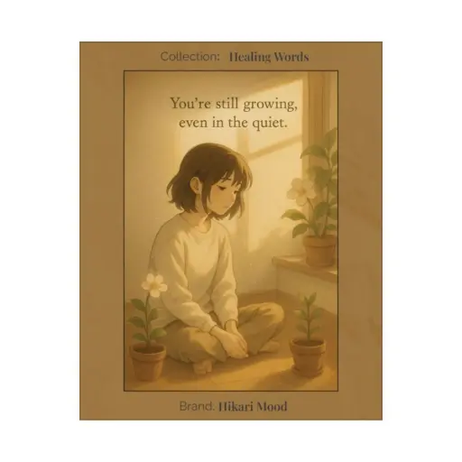 You’re Still Growing – Soft Anime Comfort Poster for Quiet Healing